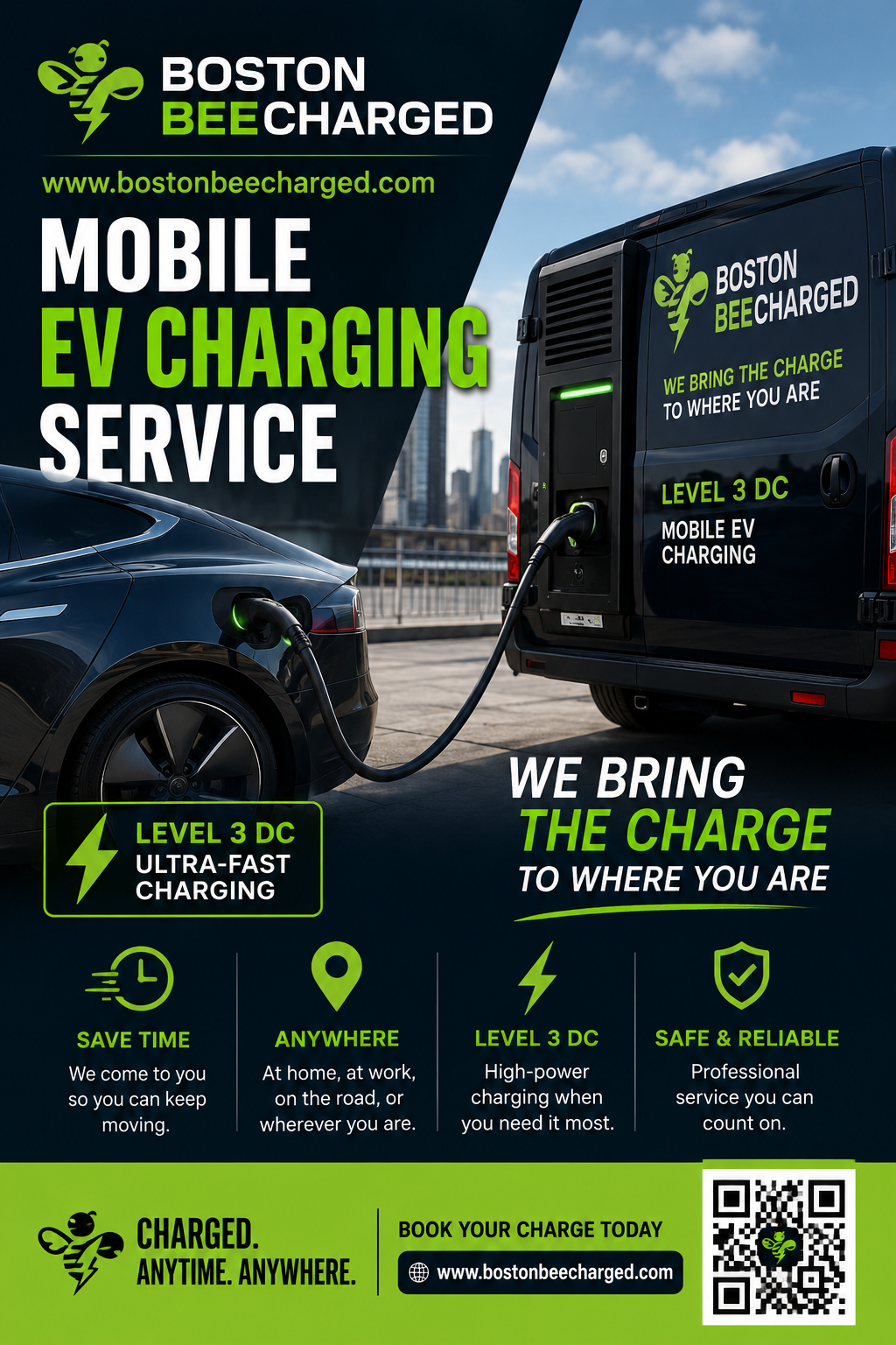 Boston Bee Charged Mobile EV Charging Service